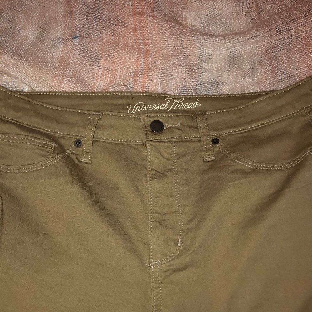 Khaki high rise jeggings
